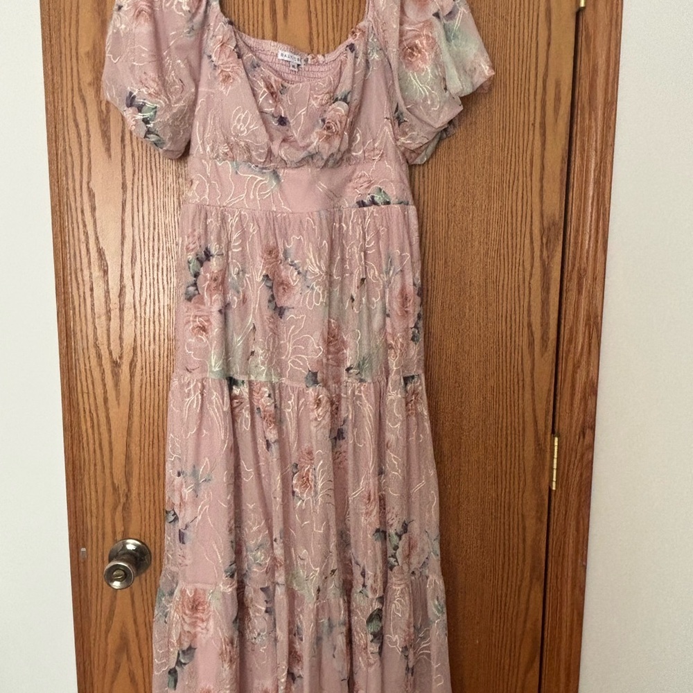 Floral Pink Maxi Dress